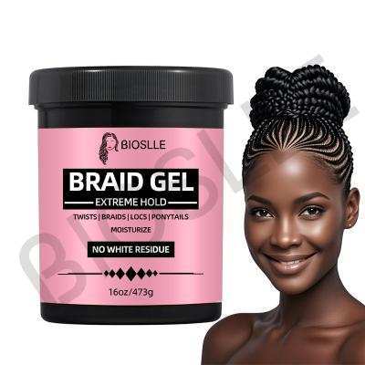 16Oz Extra Hold Gel Private Label Loc And Twist Custom Logo Lock Gel Conditioning Shining Hair Styling Braiding Locking Gel