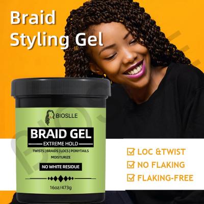 Curly Hair Styling Moisturizing for Twist Edge Super Hold Big Size Braid Gel Loc Twist Gel No Residue 16oz Braiding Gel Extra Hold