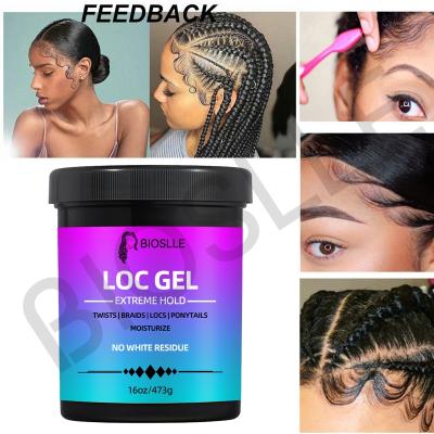 Private Label Smooths Styling Locking Gel Hair Super Firm Hold for African Hair Styling 16oz Braid Gel