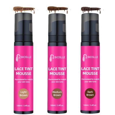 100ml Lace Tint Mousse Wig Knots Healer Quick Dry Wig Grids Concealer Lace Tint Mousse for Lace Front Closures